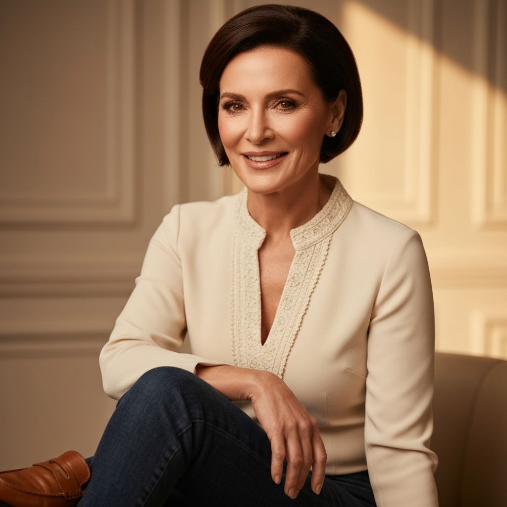 Selbstbewusste Frau in den besten Jahren